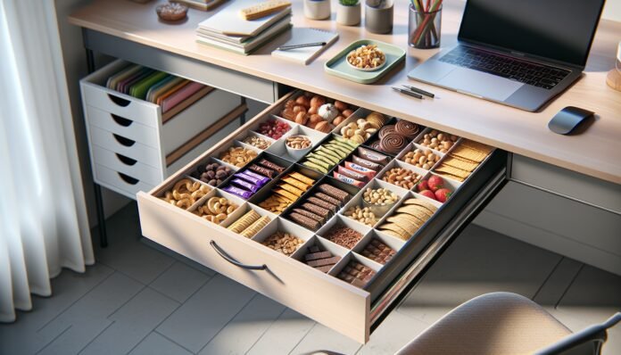Balanced Desk Drawer Snack Station